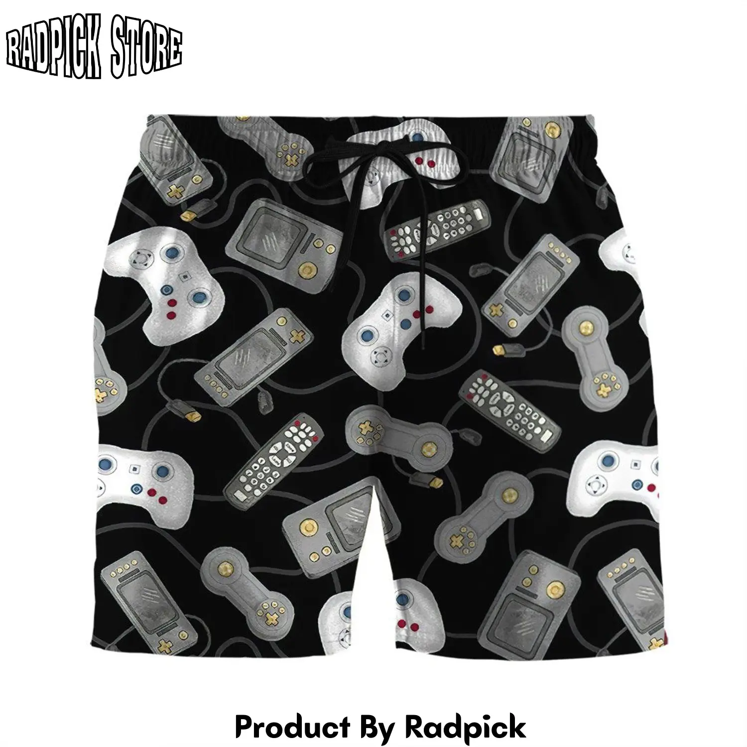 Radpick 3d man cave video game custom beach shorts swim trunks rp631372
